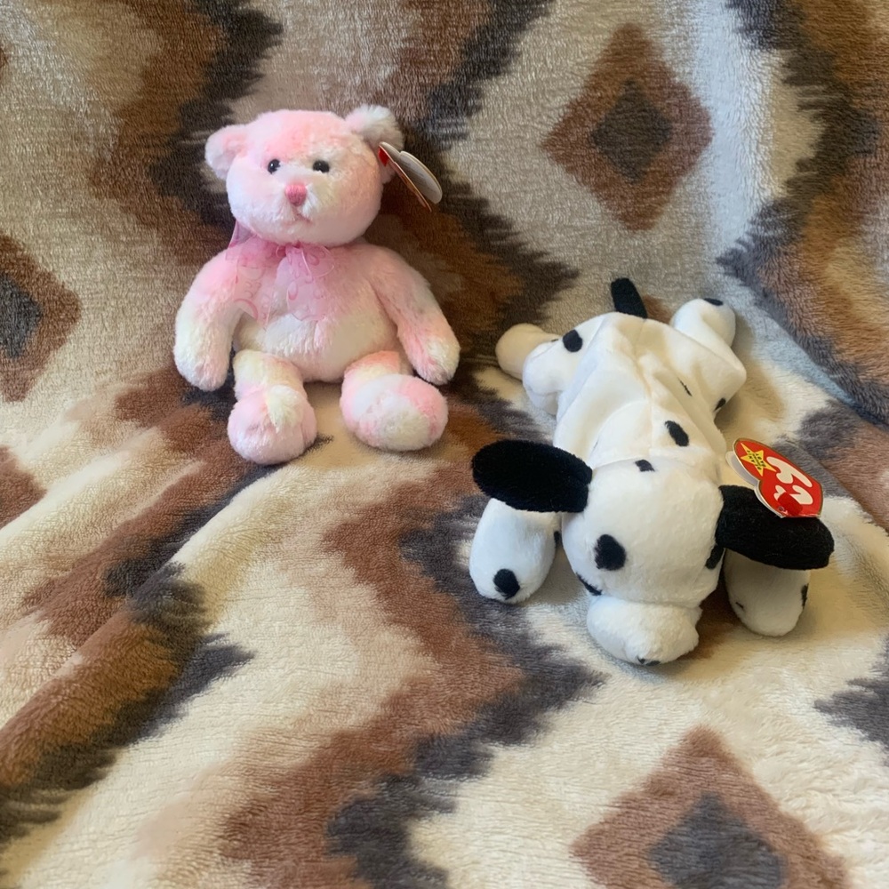 Set of 3 Ty Original Beanie Babies – Dotty & Fauna – Pre-Owned Collectible